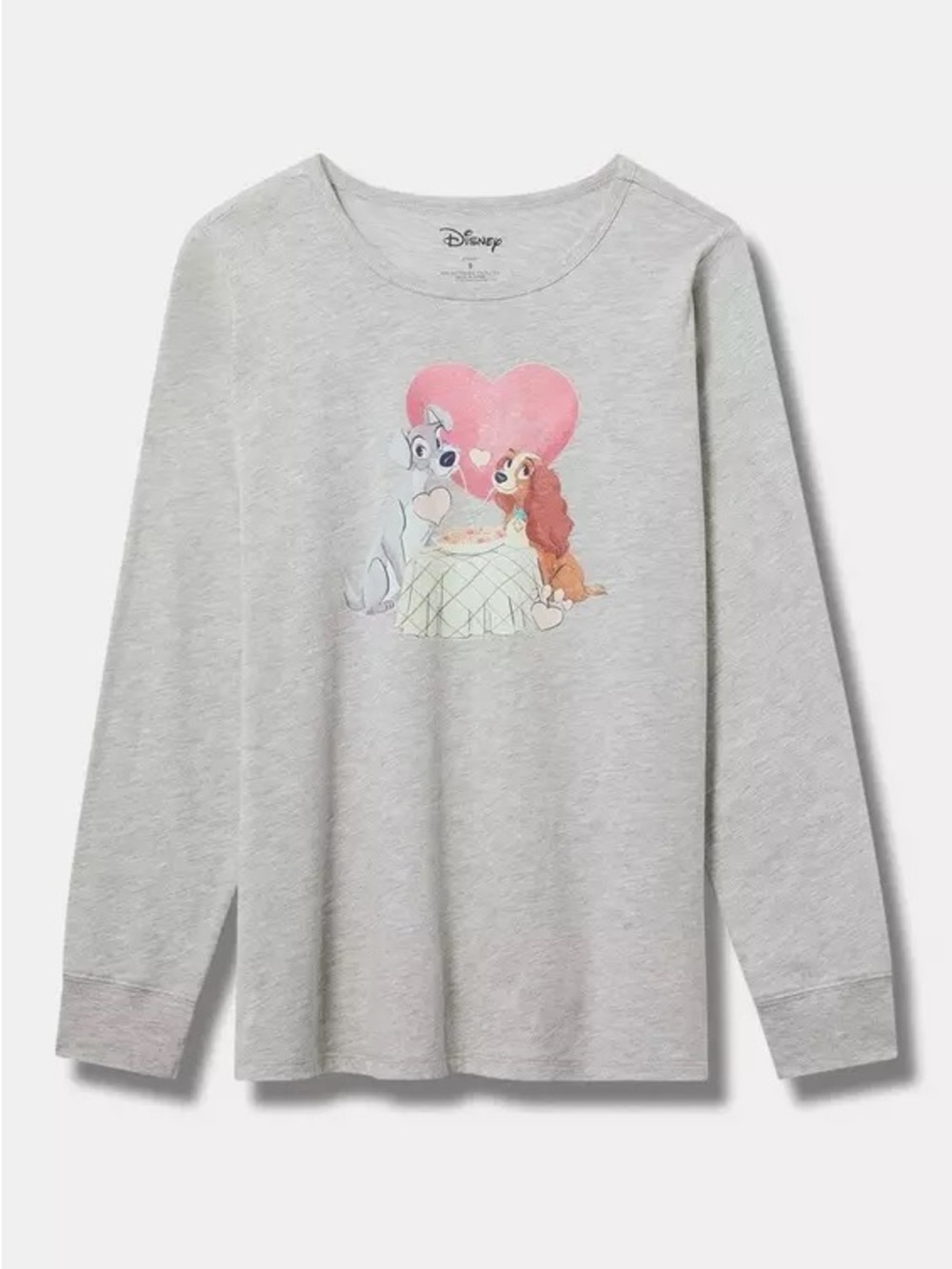 NEW Lady and The Tramp Disney Classic Fit Long Sleeve Torrid Tee
